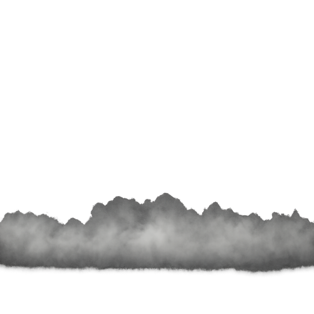 Transparent layer of fog or mist on blank background