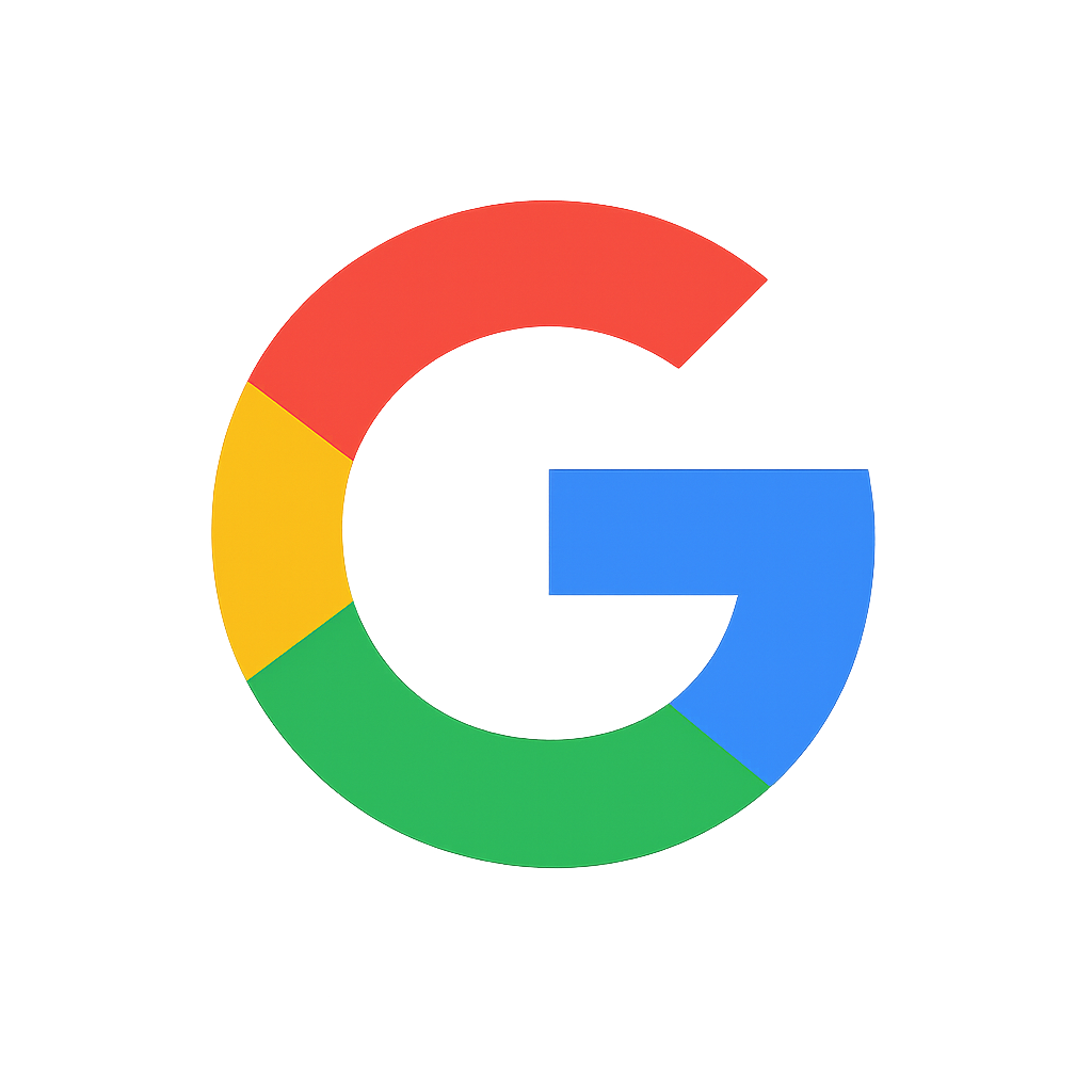 Google logo isolated on transparent background