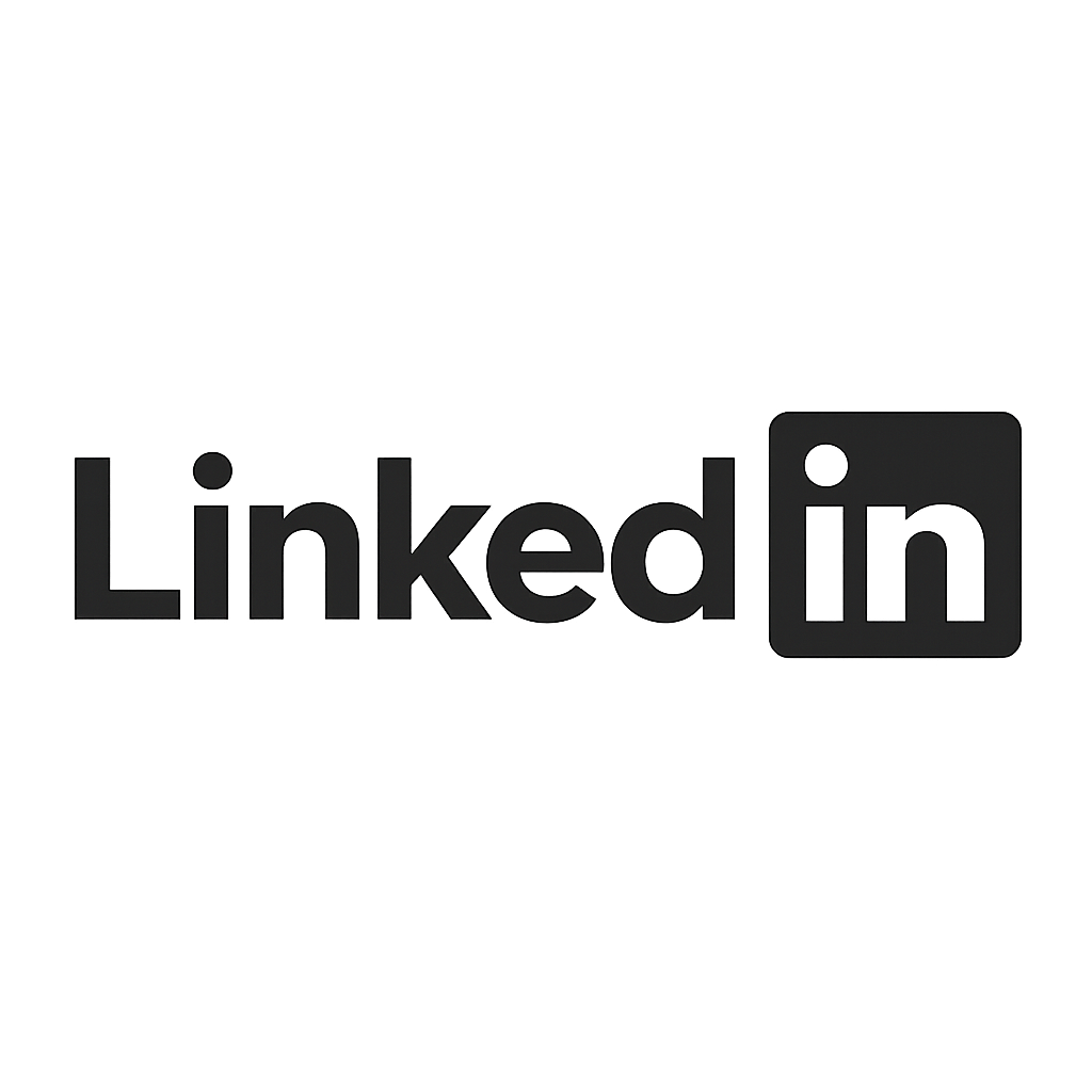 LinkedIn logo icon in blue and white
