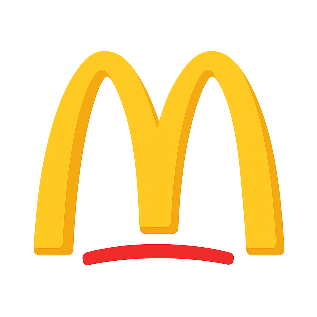 Official McDonald's golden arches logo on transparent background