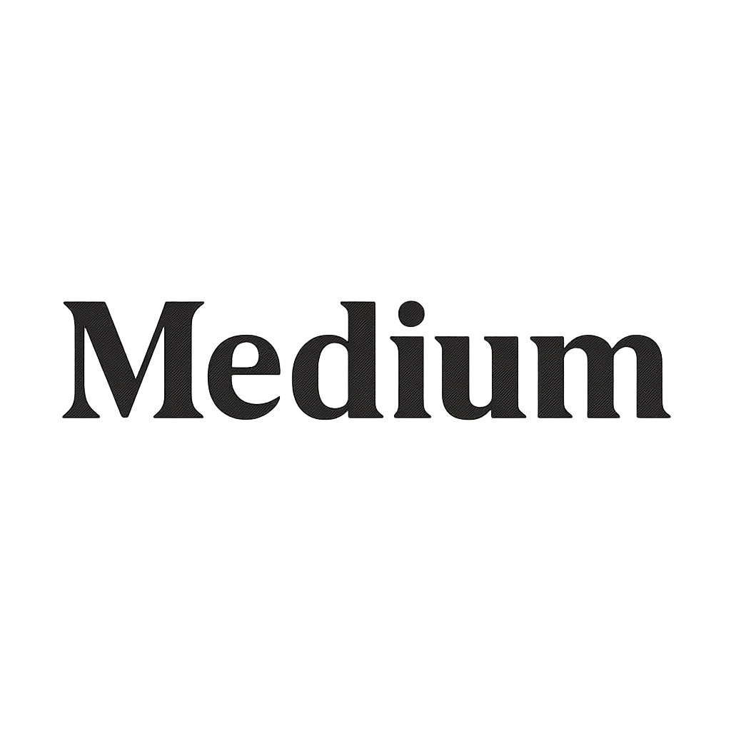 Minimal black and white Medium logo