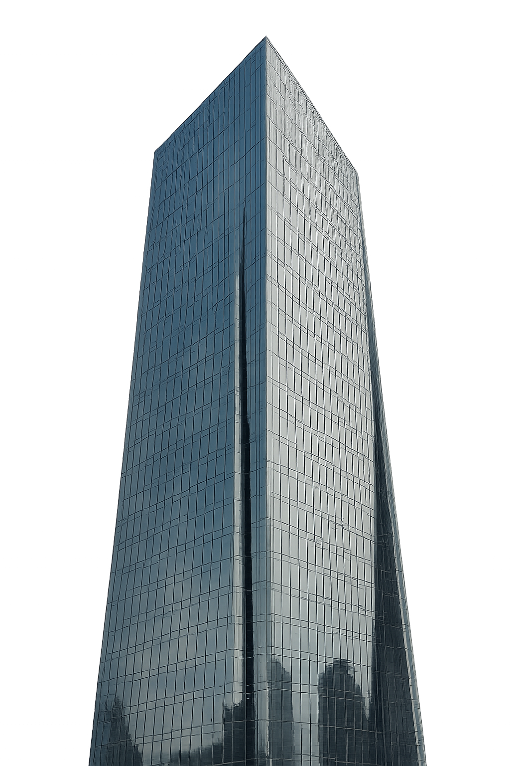 Modern skyscraper with reflective glass design