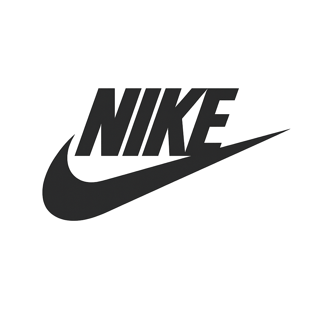 Nike swoosh logo on transparent background