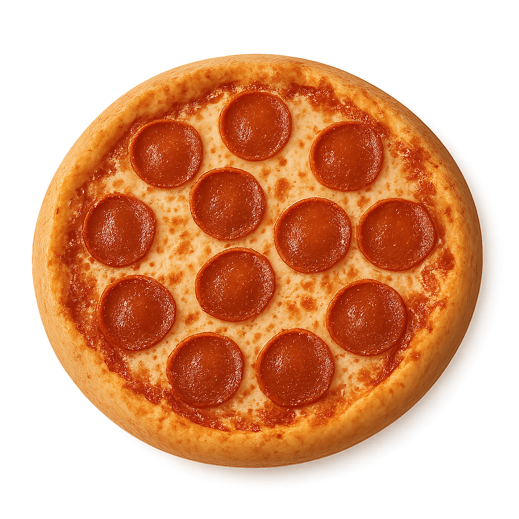 Pizza pepperoni dengan keju leleh
