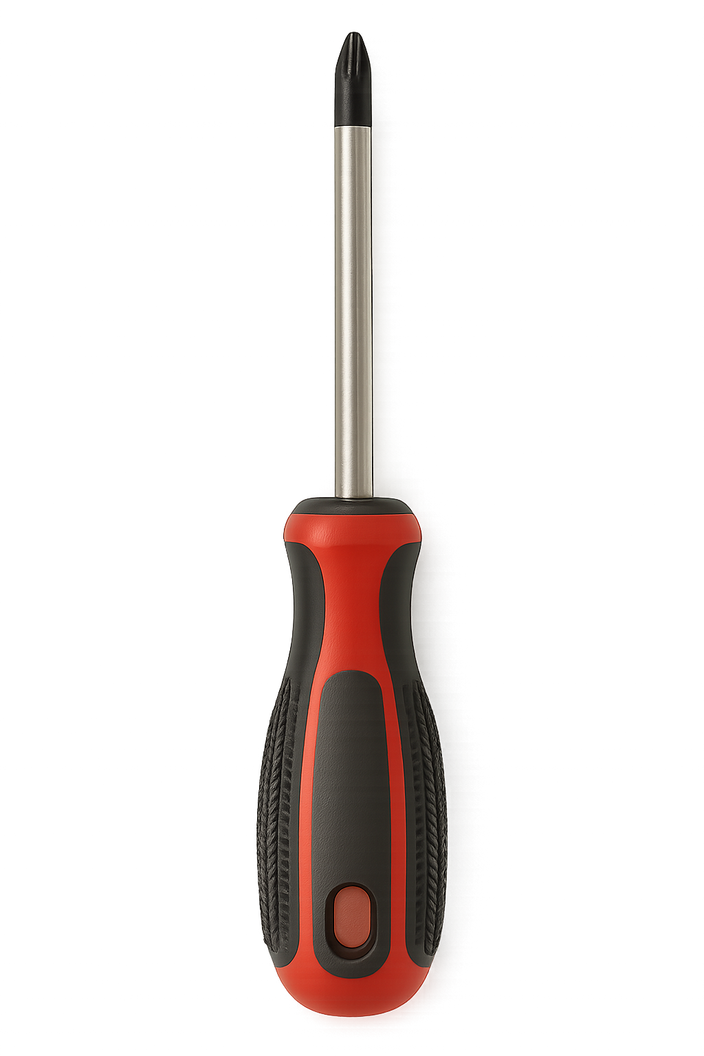 Screwdriver with red handle isolated on transparent background