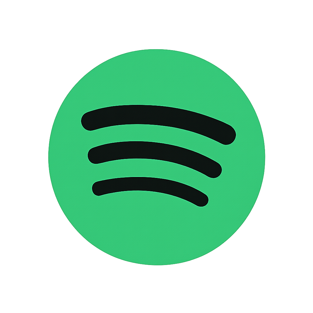 Spotify logo on transparent background