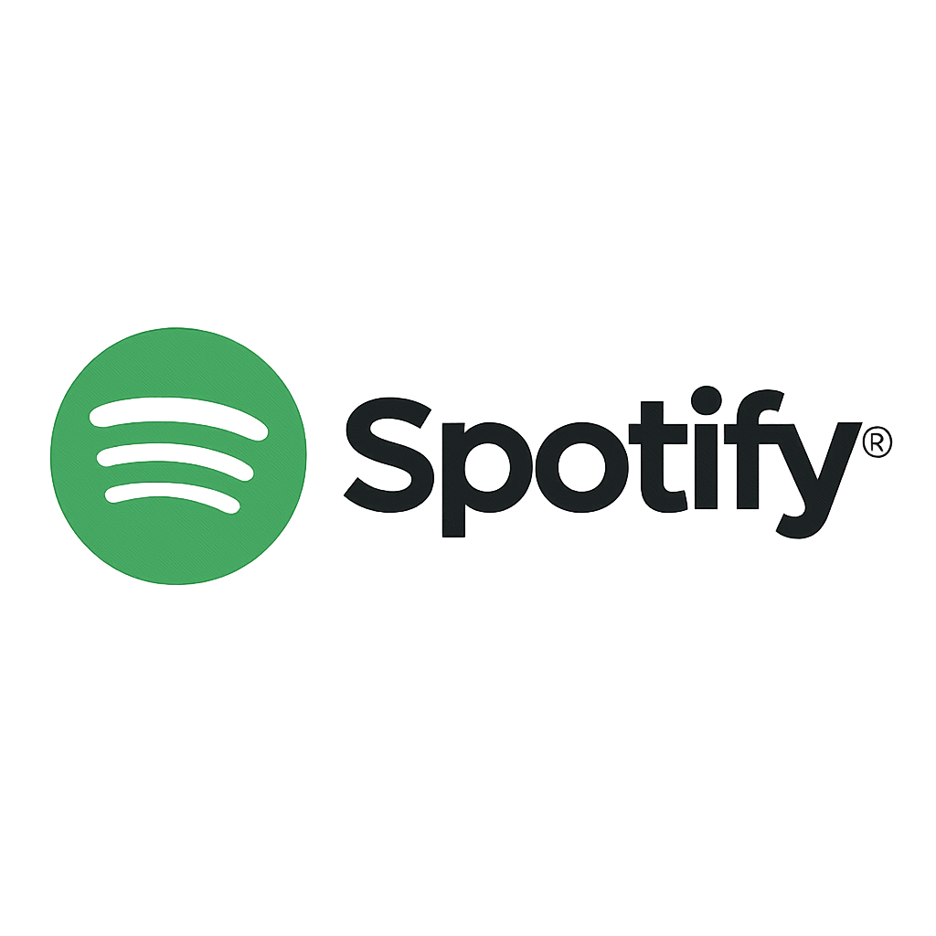 Spotify logo with stylized numeric theme on transparent background