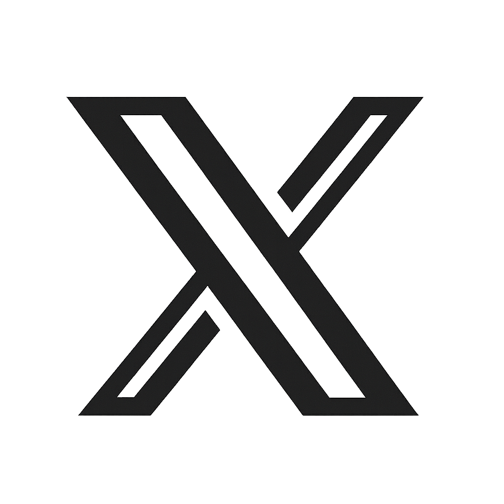 Official X logo on transparent background