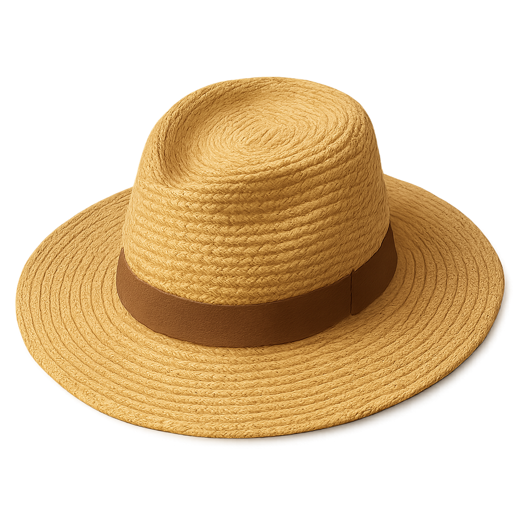 Straw hat isolated on transparent background