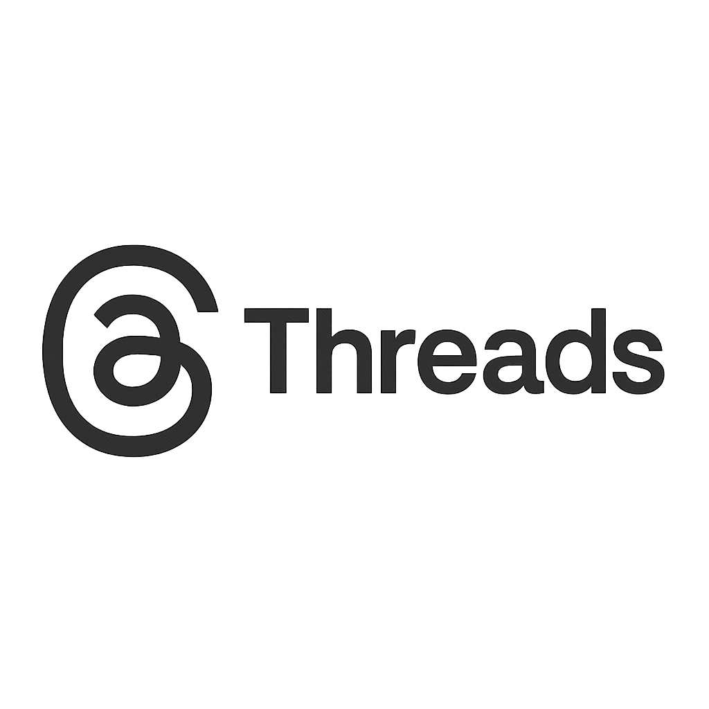 Official Threads logo with transparent background — perfect PNG icon for social media, apps, and branding