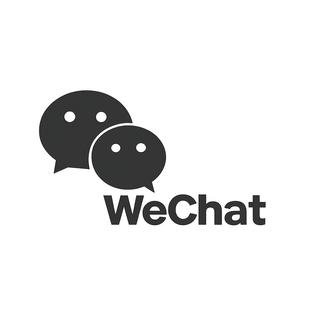Logo WeChat di latar belakang transparan
