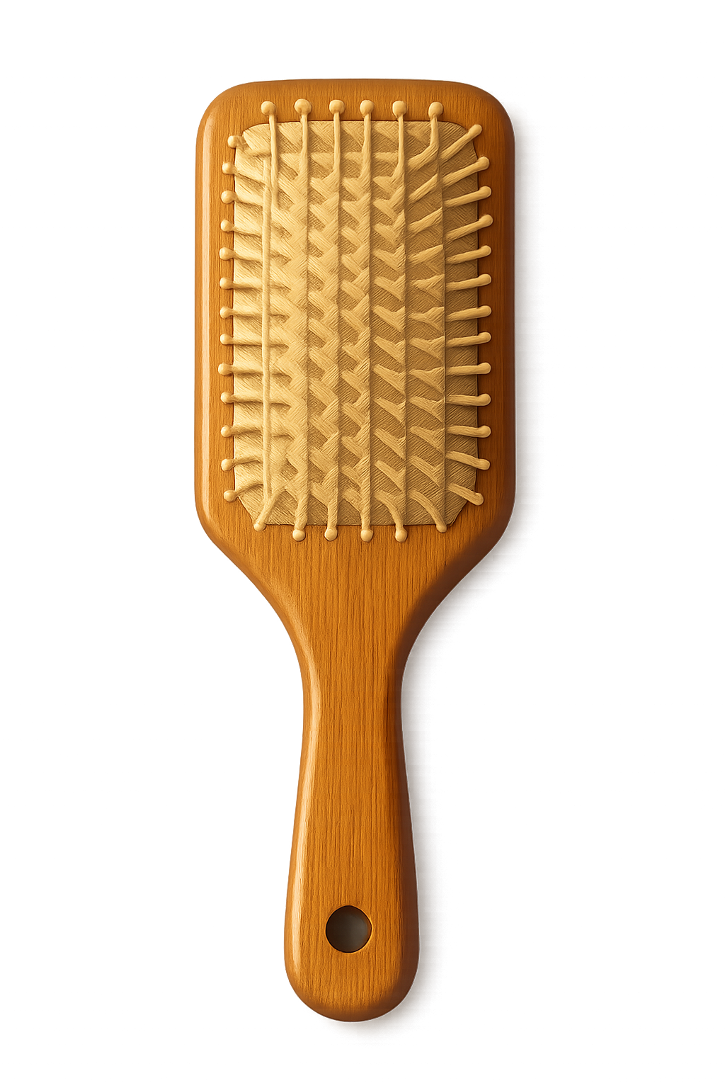 Sisir kayu di latar belakang transparan