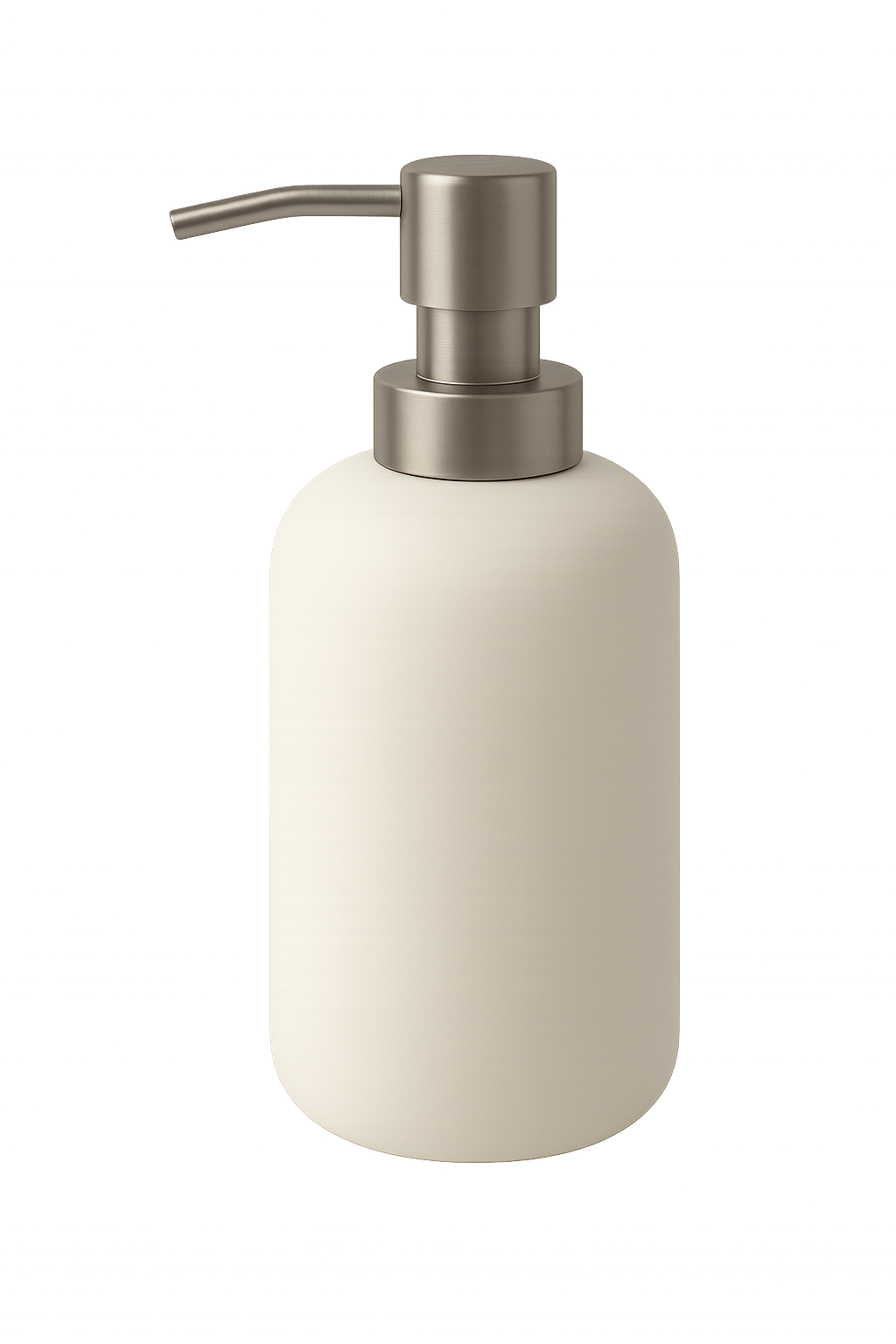 Botella transparente con bomba de espuma y tapa blanca PNG — mockup de envase cosmético Botella transparente con dispensador de espuma y tapa blanca sobre fondo transparente