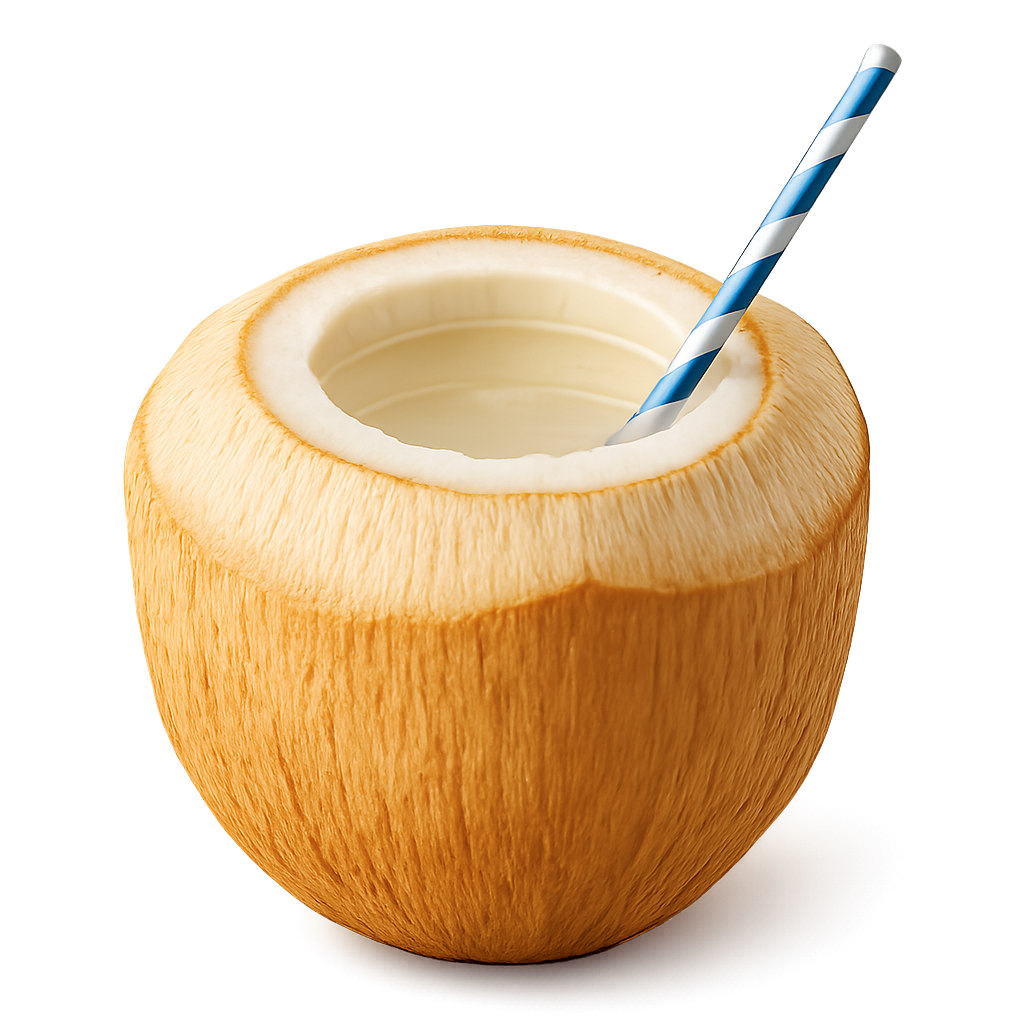 Coconut cocktail isolated on transparent background