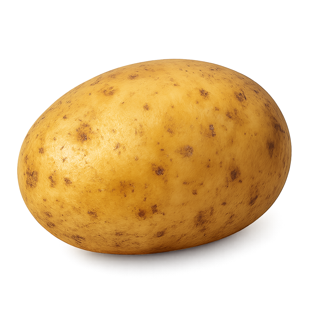 Свежий картофель на прозрачном фоне