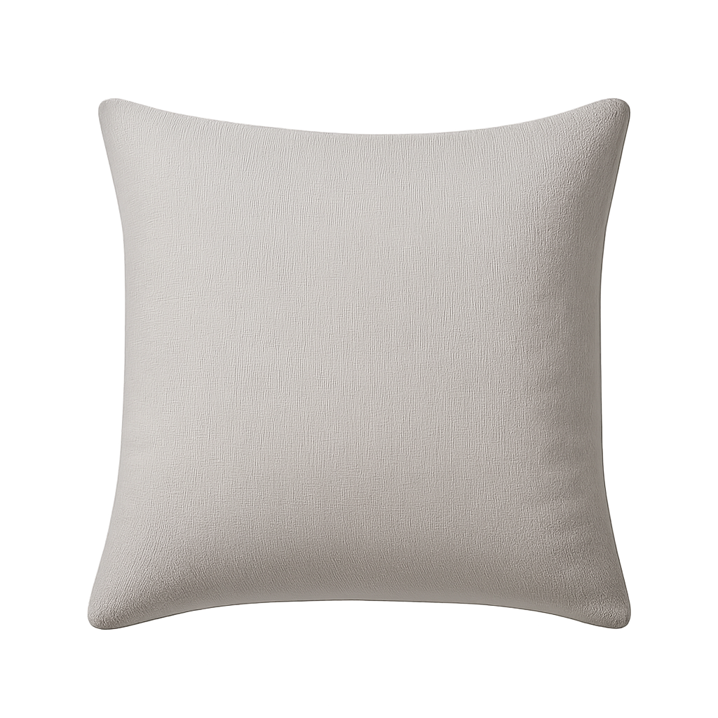 Gray cushion or pillow isolated on transparent background