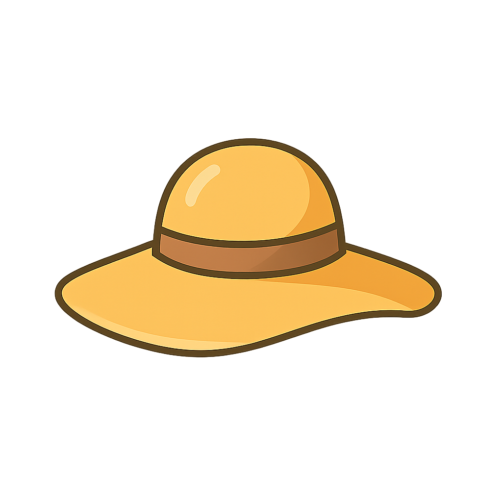 Ilustrasi topi wanita bergaya