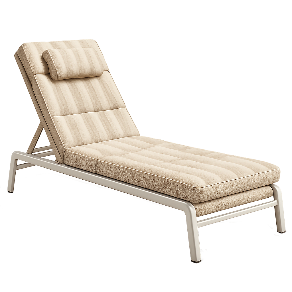 Realistic lounge chair for beach or garden
