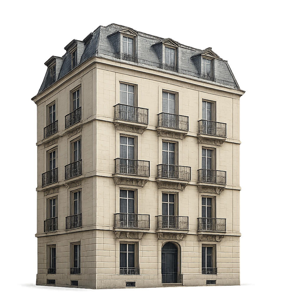 Classic European multi-storey residential or commercial building