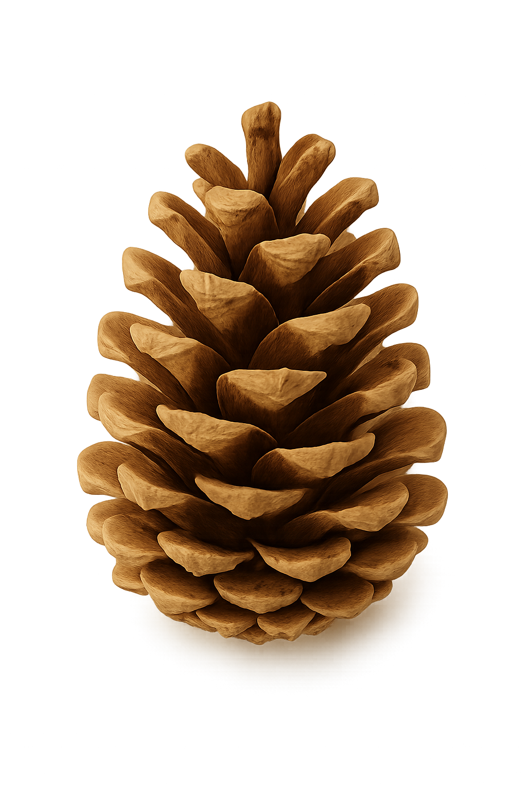 Brown pine cone isolated on transparent background