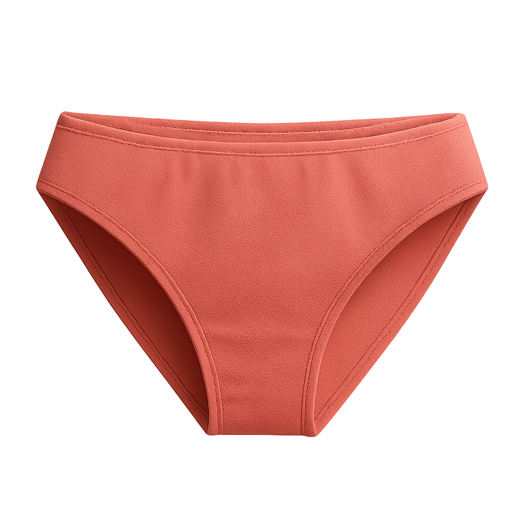 Braguita de baño coral para mujer con diseño limpio