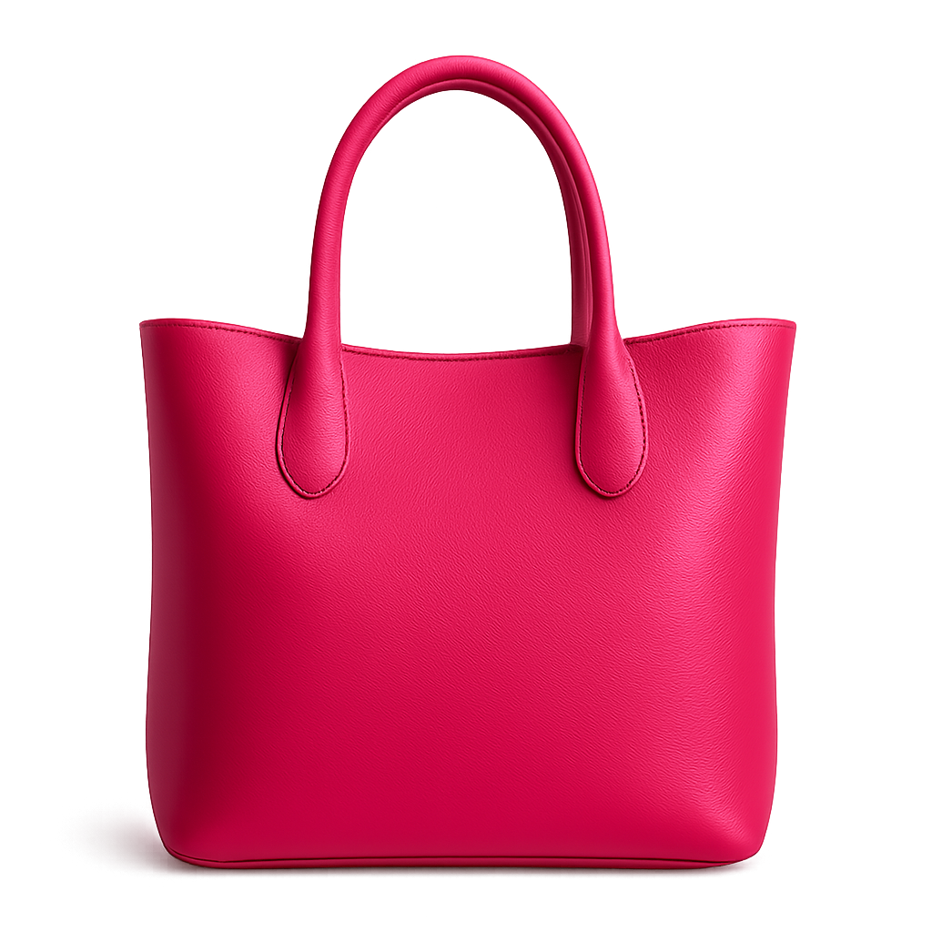 Tas tangan wanita warna pink elegan di latar belakang transparan