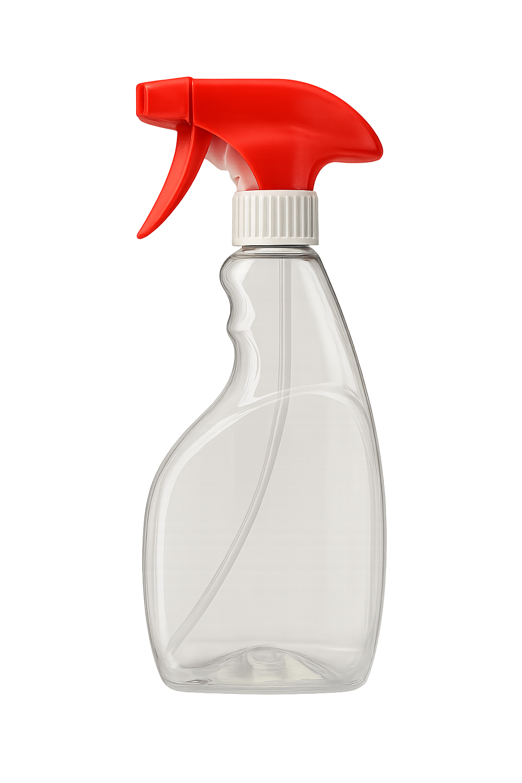 Frasco pulverizador de plástico com gatilho PNG — ferramenta de limpeza ou jardinagem em fundo transparente Frasco pulverizador de plástico com gatilho em fundo transparente