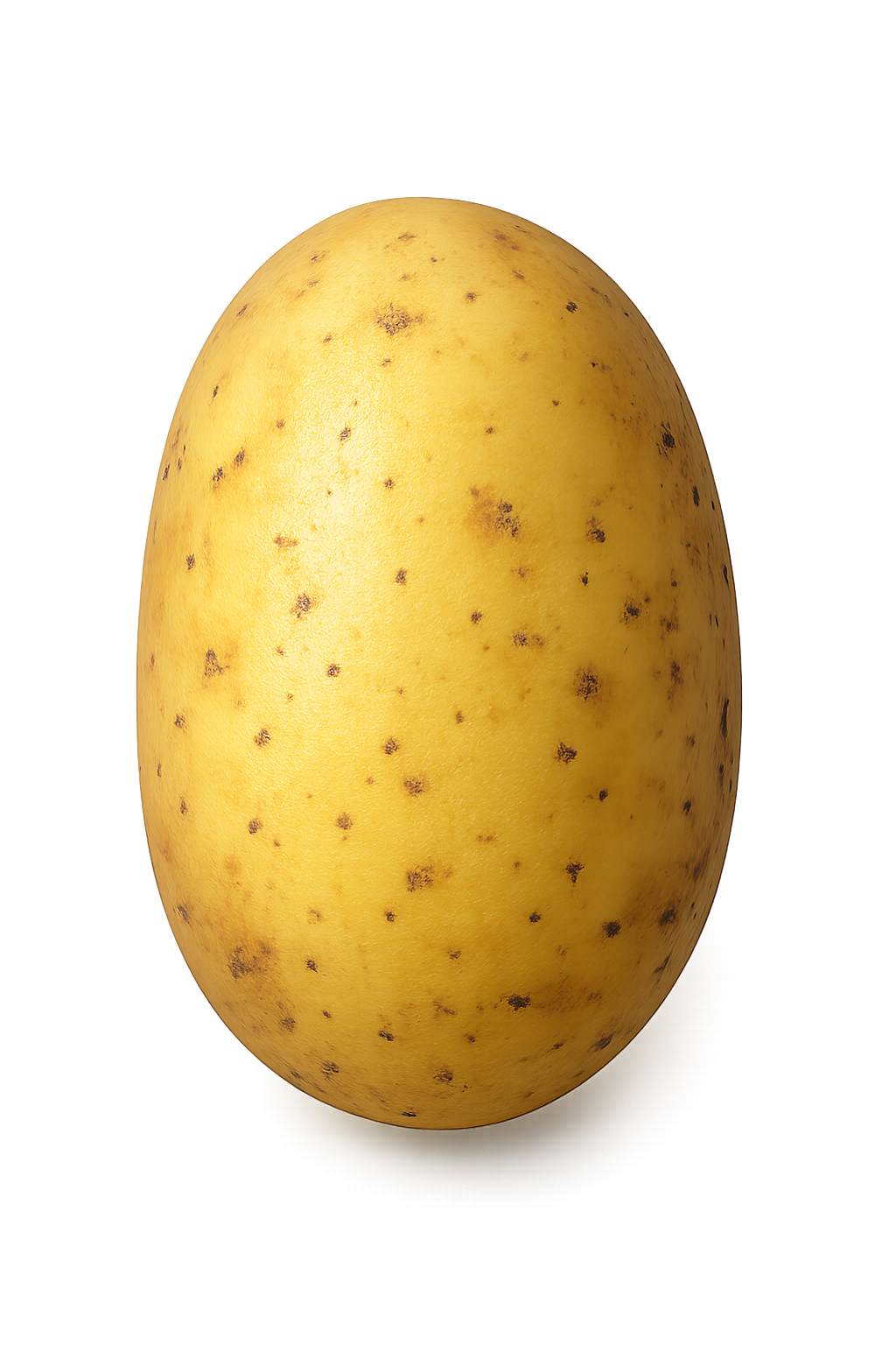 Fresh raw potato tuber isolated on transparent background