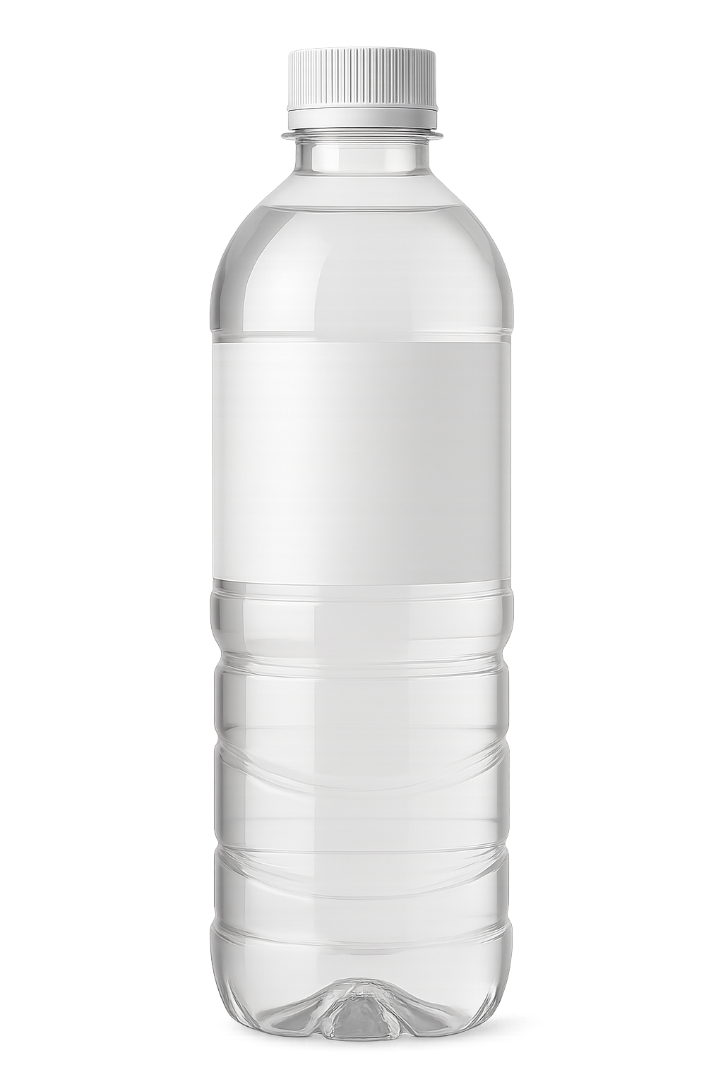 Minimal bottle mockup isolated on transparent background