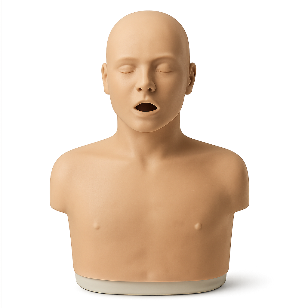 Flexible rubber mannequin isolated on transparent background