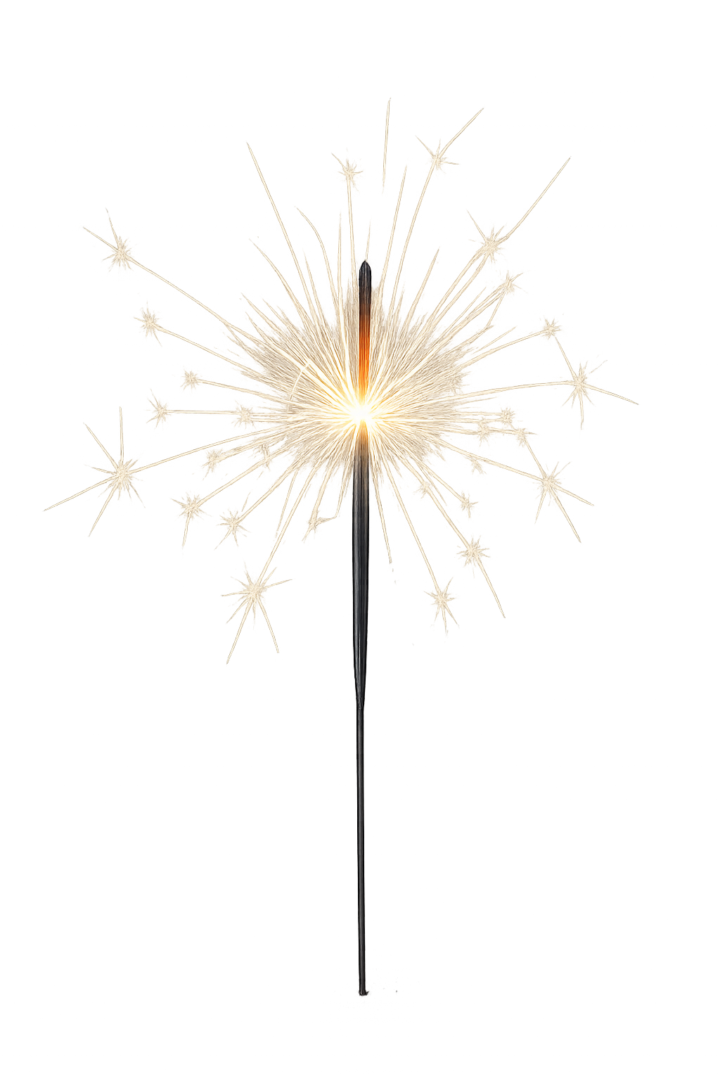 Glowing sparklers emitting bright sparks