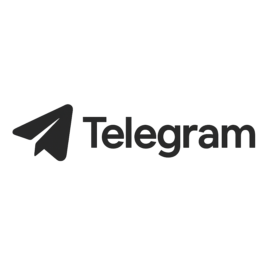 Telegram logo on transparent background