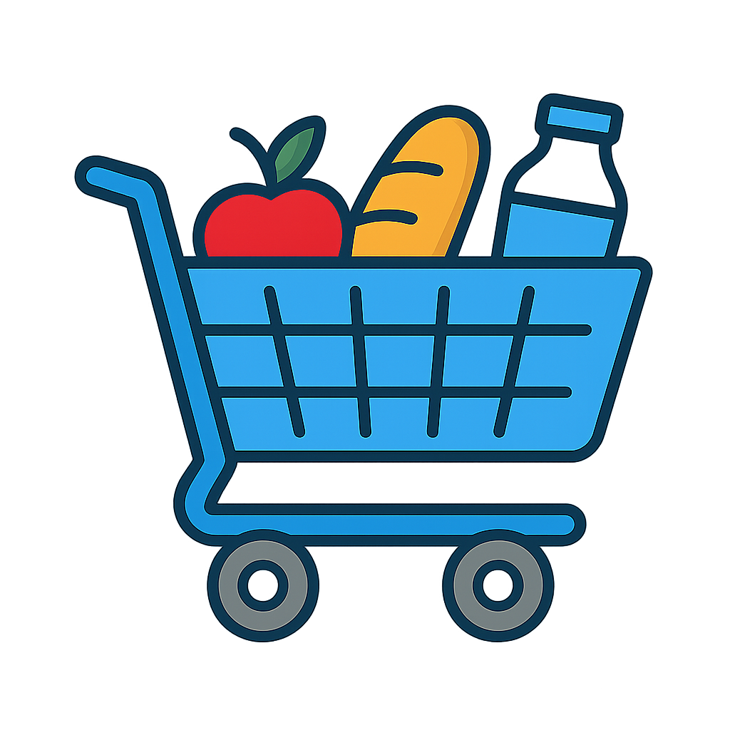 Vector shopping cart icon isolated on transparent background
