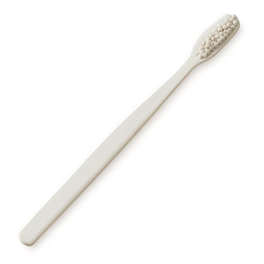 White toothbrush isolated on transparent background