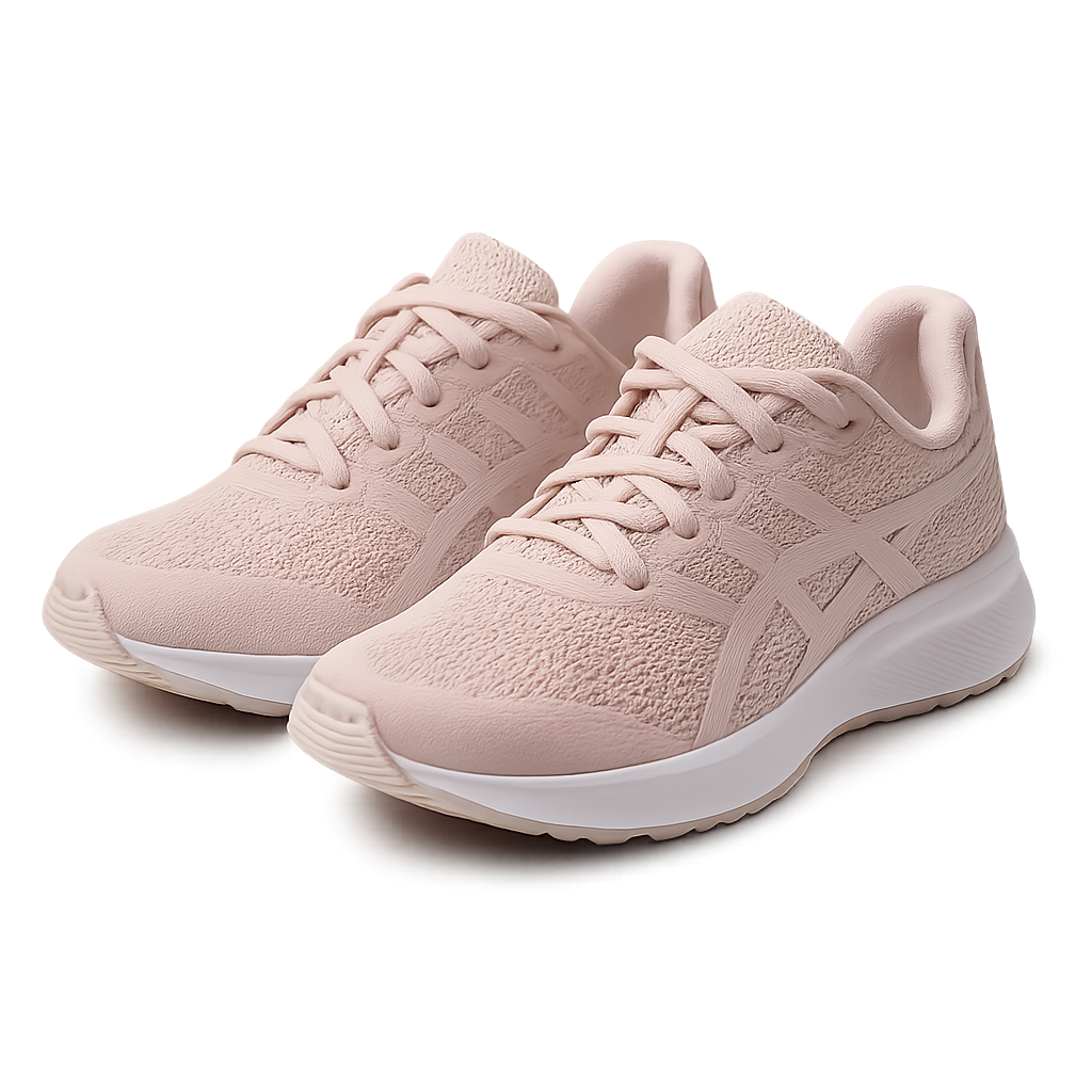 Sepatu lari pink wanita di latar belakang transparan
