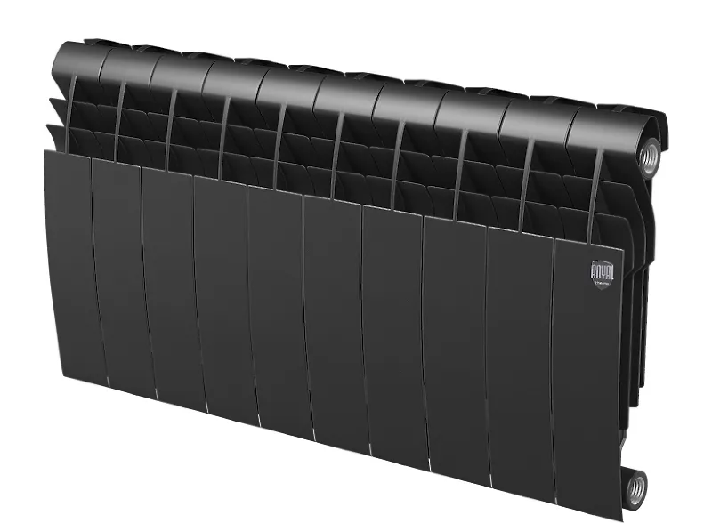 Биметаллический секционный радиатор отопления Royal Thermo Biliner 350 / Noire Sable / 10 секций