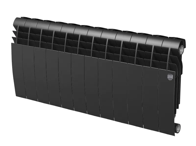 Биметаллический секционный радиатор отопления Royal Thermo Biliner 350 / Noire Sable / 12 секций