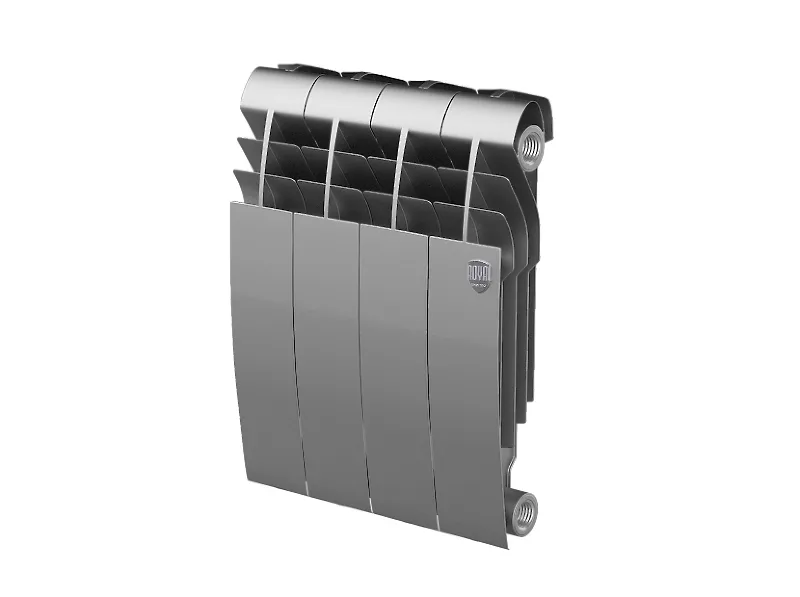 Биметаллический секционный радиатор отопления Royal Thermo Biliner 350 / Silver Satin / 1 секция