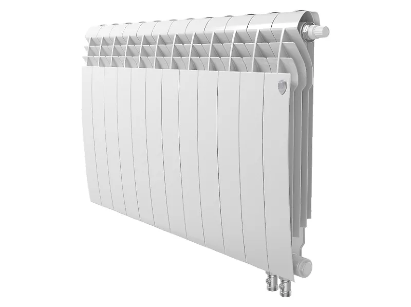 Биметаллический секционный радиатор отопления Royal Thermo Biliner 500 / V Bianco Traffico / 12 секций
