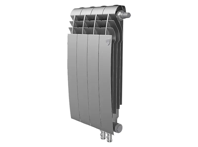 Биметаллический секционный радиатор отопления Royal Thermo Biliner 500 / V Silver Satin / 4 секции