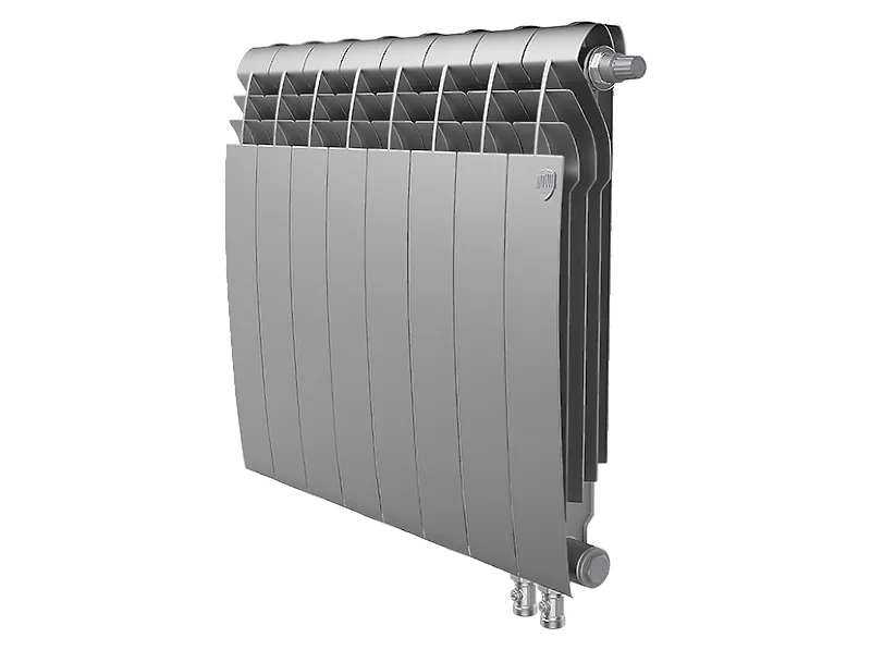 Биметаллический секционный радиатор отопления Royal Thermo Biliner 500 / V Silver Satin / 8 секций