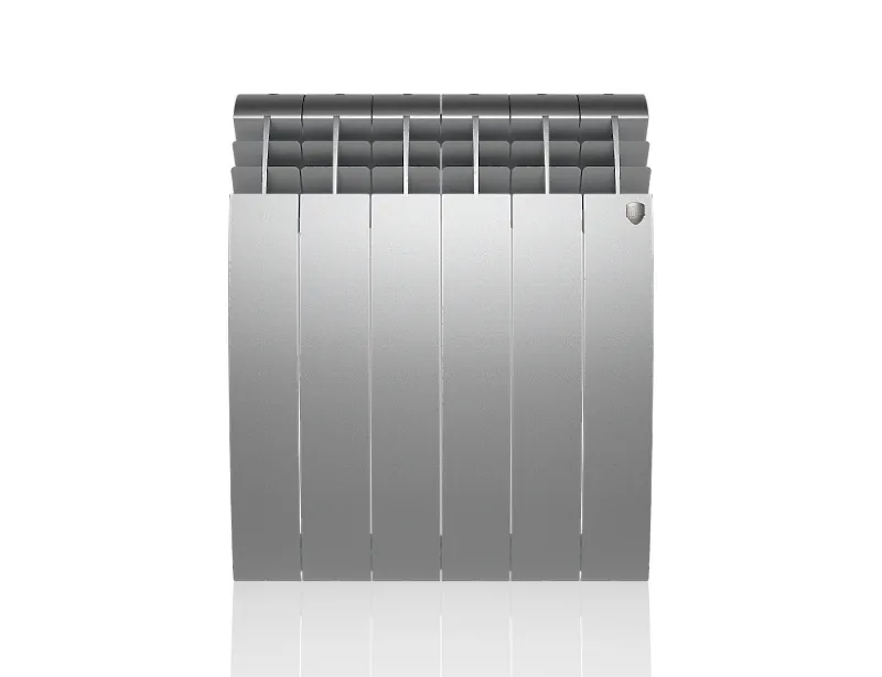 Биметаллический секционный радиатор отопления Royal Thermo Biliner Satin Silver 500 / 6 секций