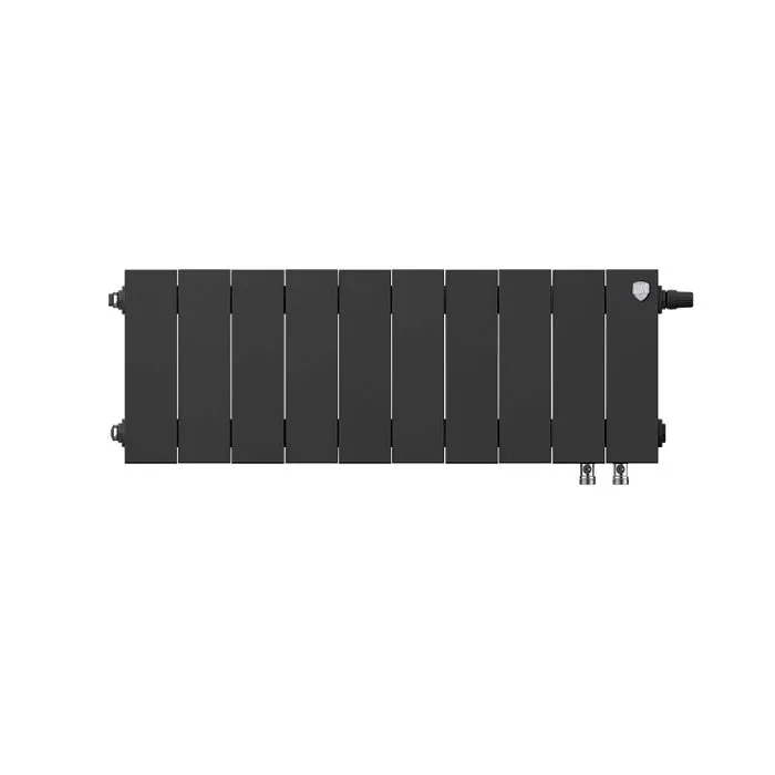 Биметаллический секционный радиатор отопления Royal Thermo PianoForte Noir Sable 200 / 10 секций VDR