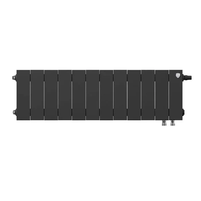 Биметаллический секционный радиатор отопления Royal Thermo PianoForte Noir Sable 200 / 12 секций VDR