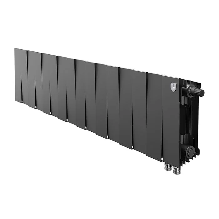 Биметаллический секционный радиатор отопления Royal Thermo PianoForte Noir Sable 200 / 16 секций VDR