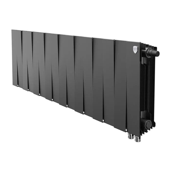 Биметаллический секционный радиатор отопления Royal Thermo PianoForte Noir Sable 300 / 16 секций VDR