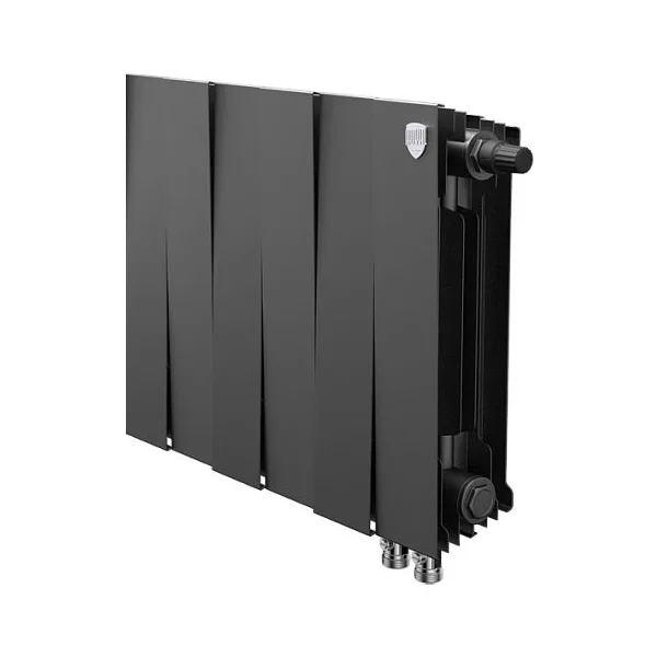Биметаллический секционный радиатор отопления Royal Thermo PianoForte Noir Sable 300 / 6 секций VDR