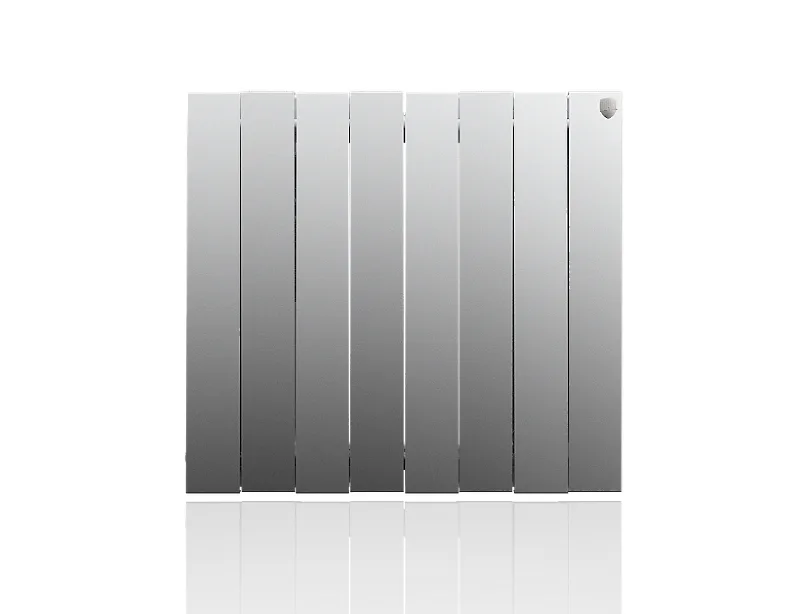 Биметаллический секционный радиатор отопления Royal Thermo PianoForte Satin Silver 500 / 8 секций