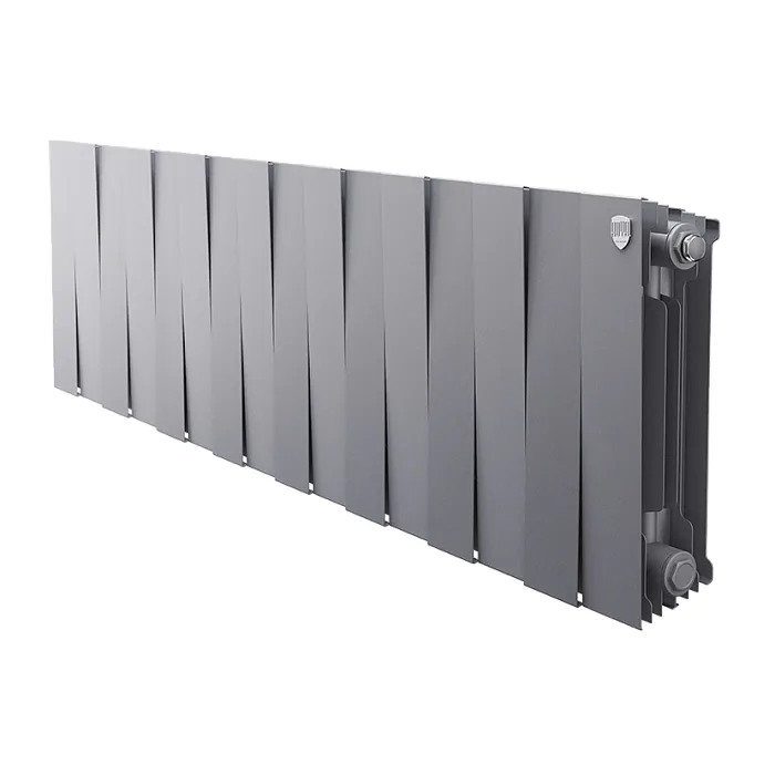 Биметаллический секционный радиатор отопления Royal Thermo PianoForte Silver Satin 300 / 16 секций