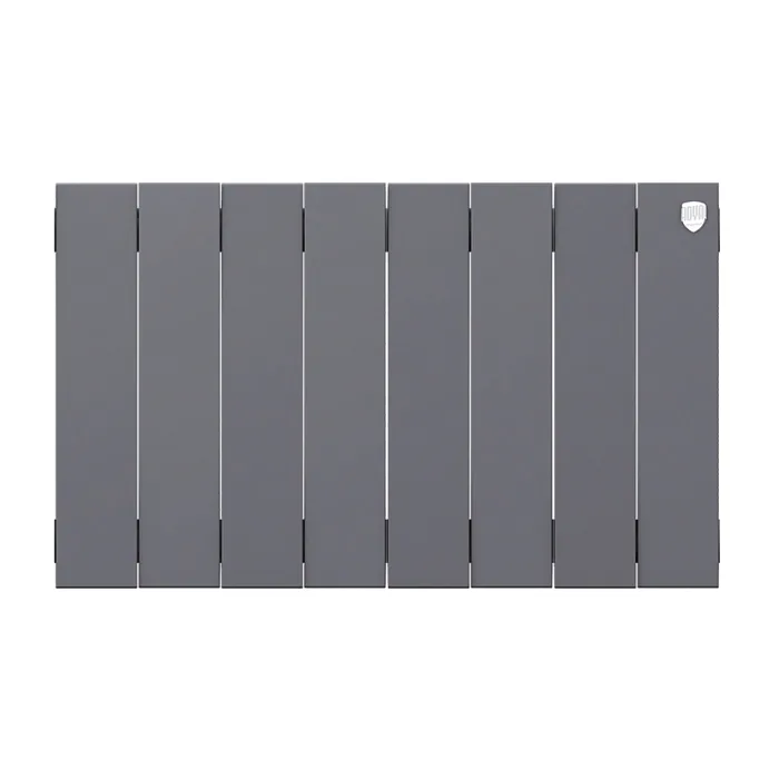Биметаллический секционный радиатор отопления Royal Thermo PianoForte Silver Satin 300 / 8 секций